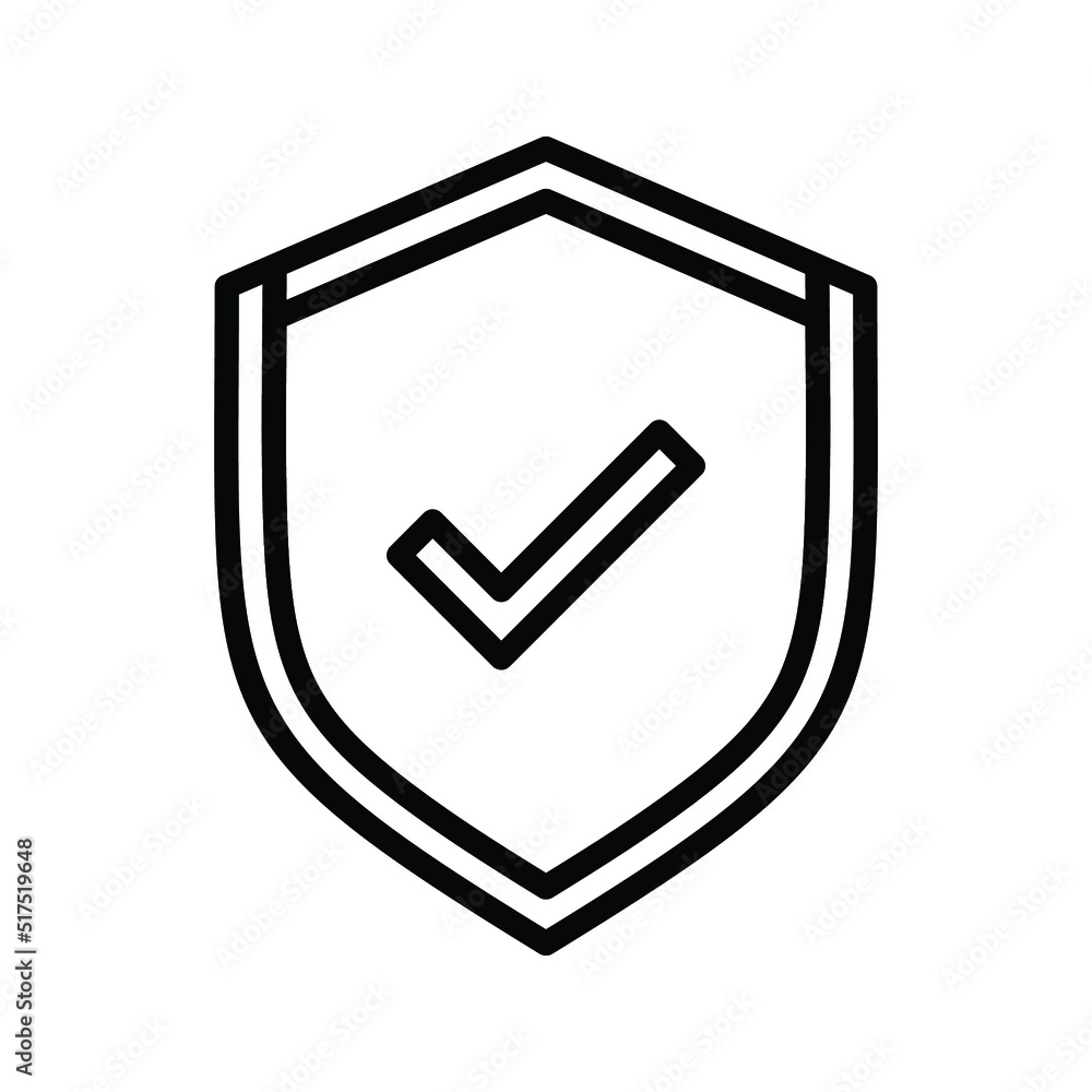 Protection icon vector isolated on white background Protection icon vector isolated on white background