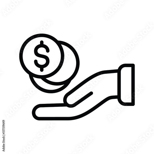 Commision icon vector isolated on white background