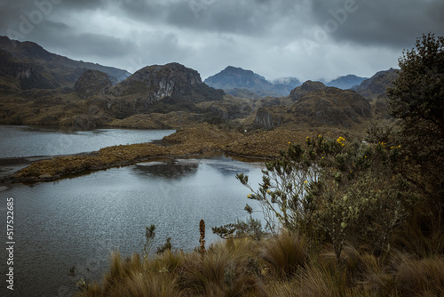 Landscape of Cajas National Park, Ecuador photo