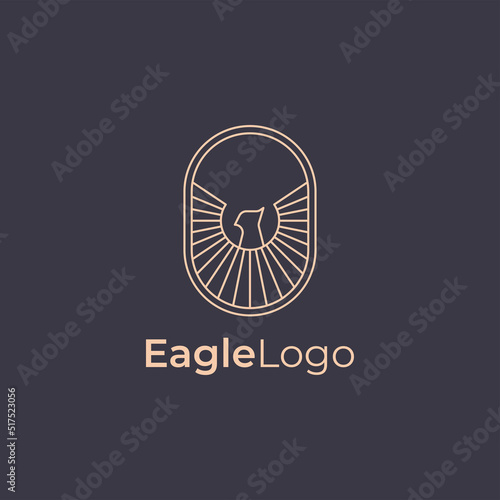 eagle logo design inspiration. eagle line art logo