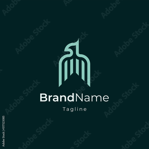 eagle logo design inspiration. eagle line art logo