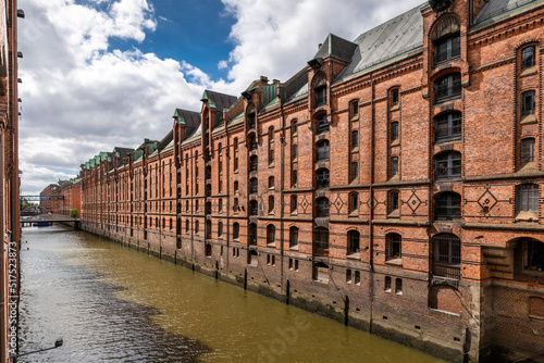 Hamburg, Germany. The Warehouse District (German: Speicherstadt).