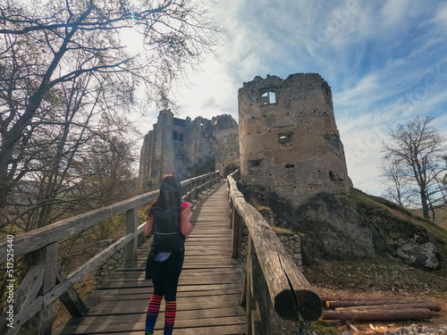 View of Uhrovec Castle in Slovakia photo