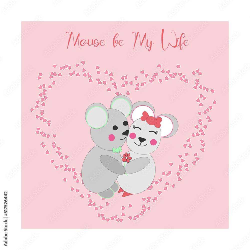 mouse makes a marriage proposal to the mouse-100