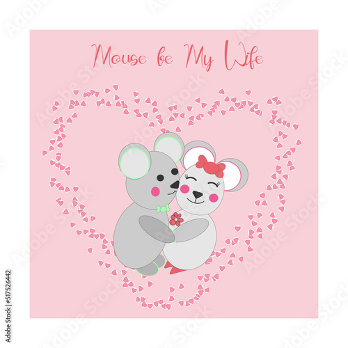 mouse makes a marriage proposal to the mouse-100