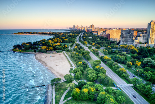 Картината върху платно Chicago Foster Beach