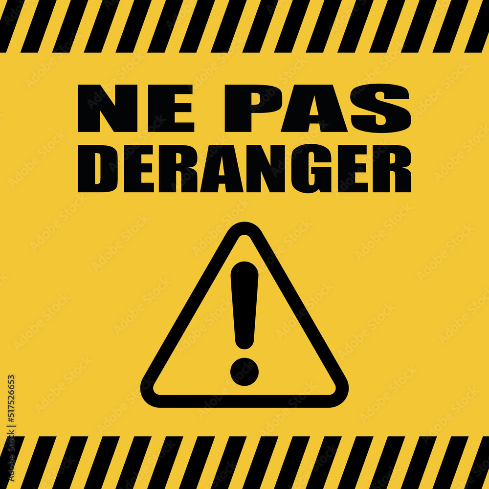 Logo ne pas déranger. Stock Vector Adobe Stock