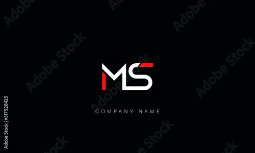 SM, MS Abstract Letters Logo Monogram photo