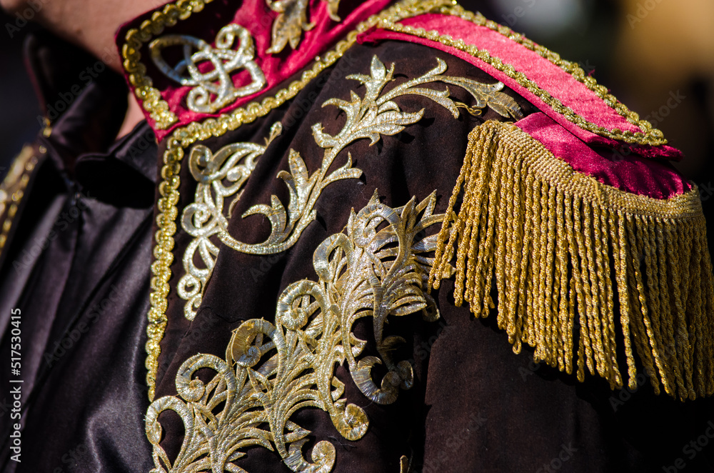 Decoration elements of a musician's costume Decoration elements of a musician's costume
