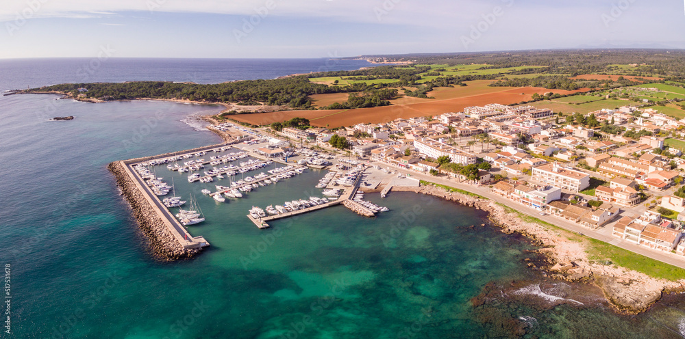 puerto deportivo S Estanyol, Llucmajor, Mallorca, balearic islands, Spain