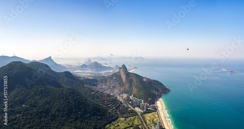 View from the top of Pedra da Gavea Mountain in Tijuca Forest National Park, Rio de Janeiro, Brazil photo