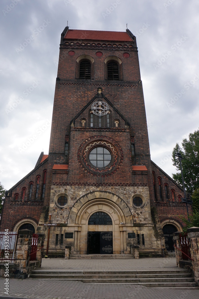 Our Lady of the Rosary church (kosciol pw. Matki Bozej Rozancowej) in Chropaczow District. Swietochlowice, Poland.