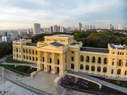 Vista aérea da reforma do museu do Ipiranga, em São Paulo, SP photo