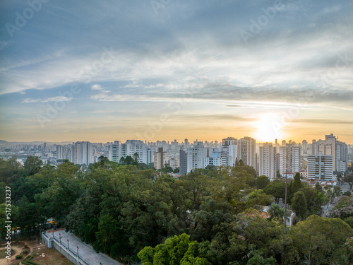 Vista aérea da cidade de São Paulo, bairro do Ipiranga