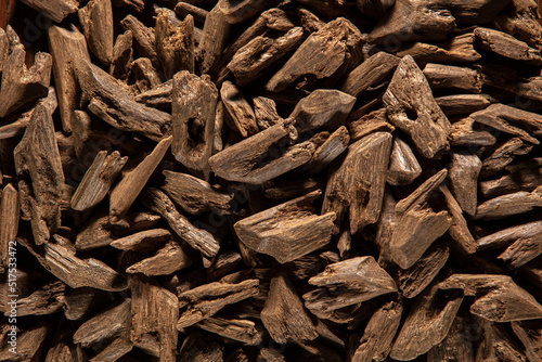 Fotografie Artificial Agarwood incense, Oud Sticks, and chips