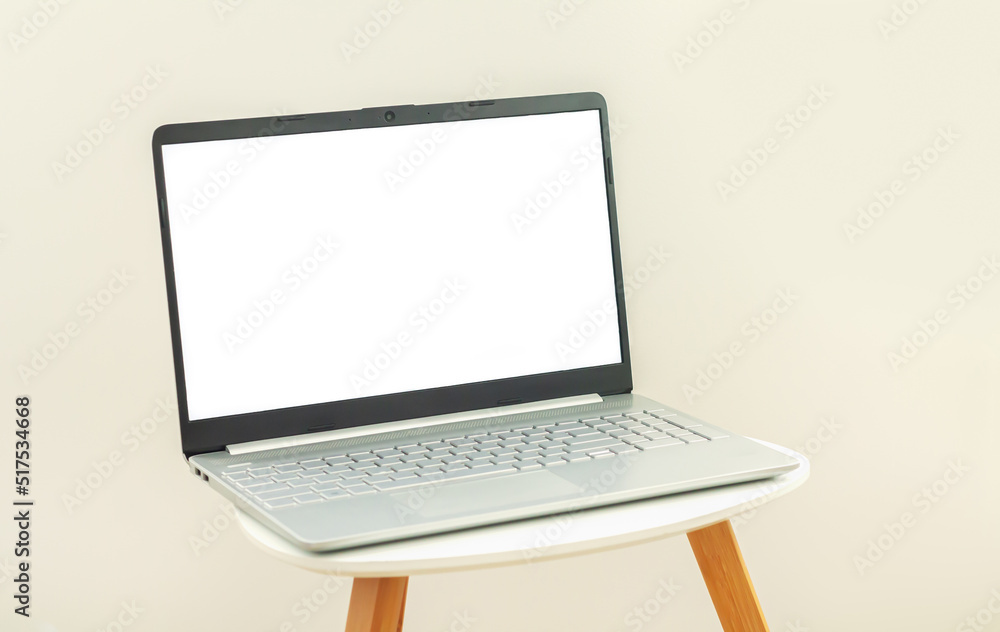 Laptop computer or notebook with blank screen mockup Laptop computer or notebook with blank screen mockup