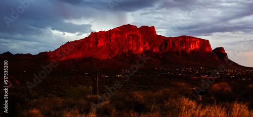 Sunsets on Superstition Mountain, Apache Junction, Arizona photo