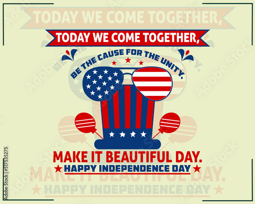 4th of july independence day card