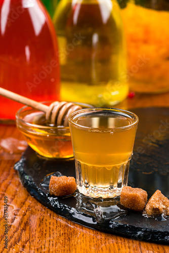 Fotomurale Midus is a type of Lithuanian mead, an alcoholic beverage made of grain, honey and water