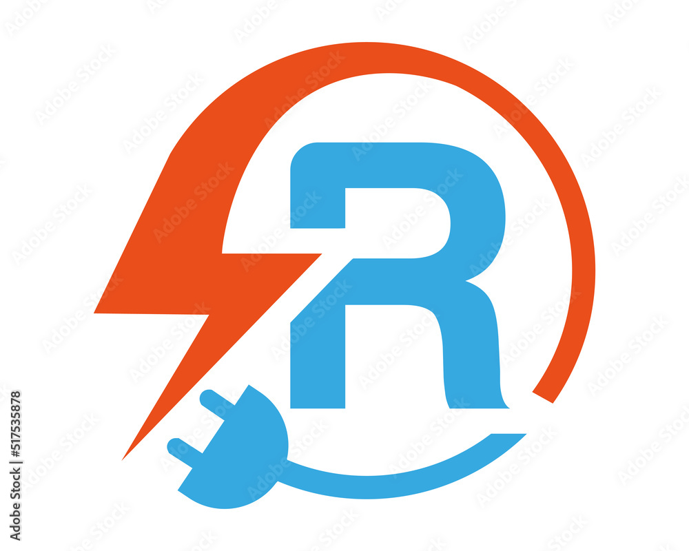R modern Logo vector icon template R modern Logo vector icon template