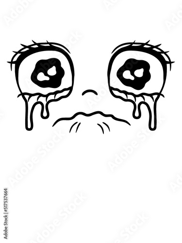 Weinendes trauriges Mädchen Gesicht 