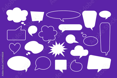 Collection of speech bubbles.