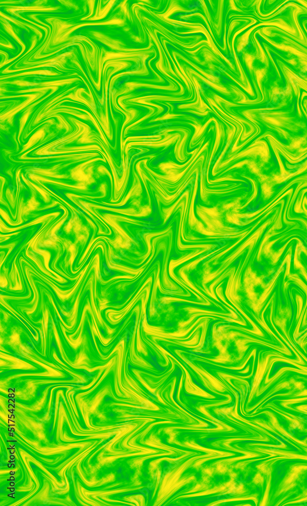 Illustration of eye-catching lime green and lemon yellow abstract pattern
