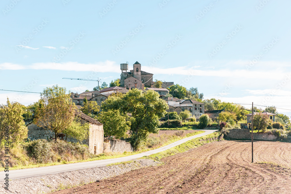 a view of Latorrecilla village, municipality of Aínsa-Sobrarbe, Sobrarbe, province of Huesca, Aragon, Spain