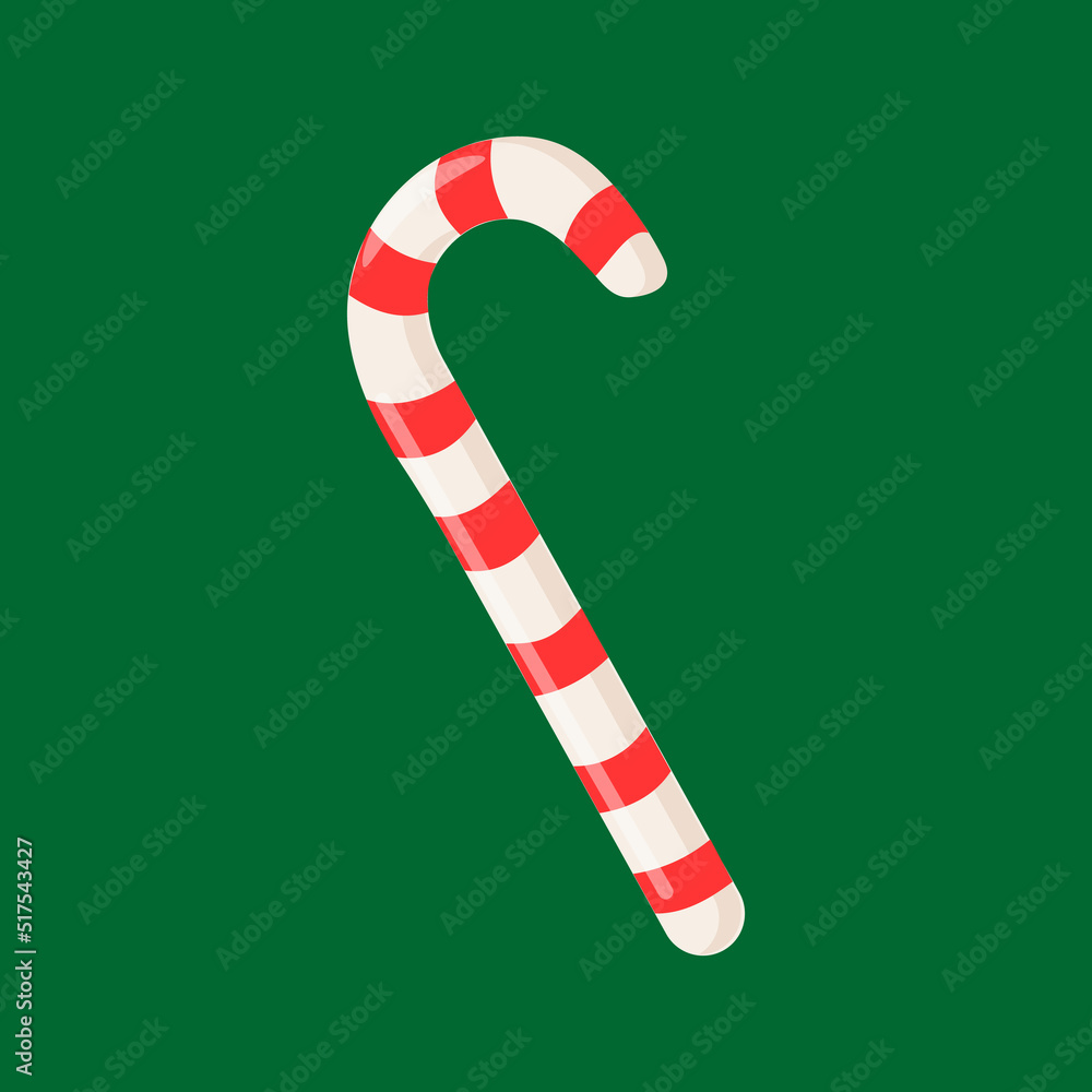 Xmas cane icon. Cartoon of xmas cane vector icon for web design isolated on white background