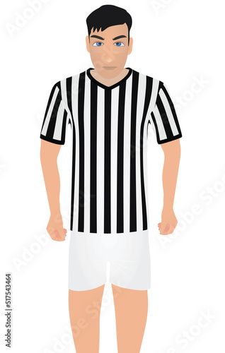 Man in referee uniform. vector illustration