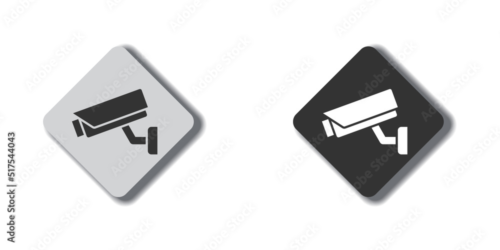 Security camera icon. CCTV symbol. Flat vector illustration. Security camera icon. CCTV symbol. Flat vector illustration.