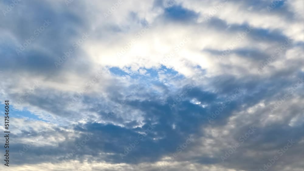 Movement of fluffy clouds along the horizon. Spindrift cloudscape covering the skies and shielding the sun. Timelapse. Movement of fluffy clouds along the horizon. Spindrift cloudscape covering the skies and shielding the sun. Timelapse.