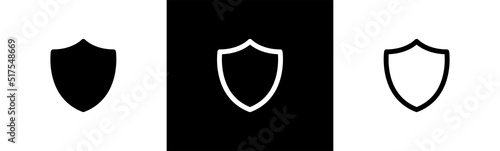 Shield icon. Protect shield security symbol. Blank shield, vector illustration