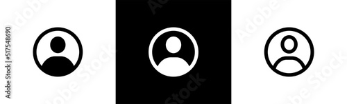Profile account icon. Person symbol. Avatar vector button for app and website	