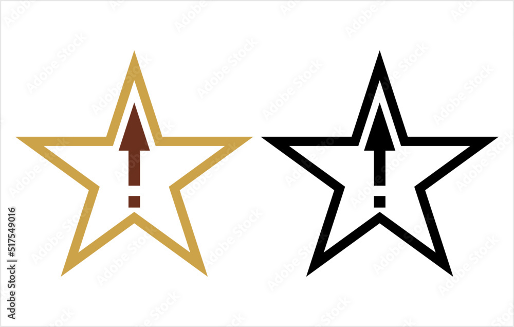 Obraz premium Level Up Star Icon M_2207001