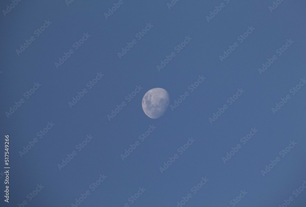 Moon and blue sky Moon and blue sky