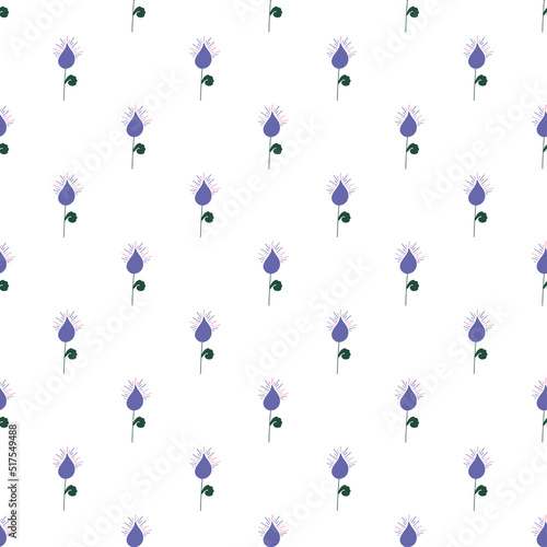Seamless floral pattern. Decorative vector background. Botanical texture. 