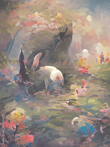 easter eggs in the garden