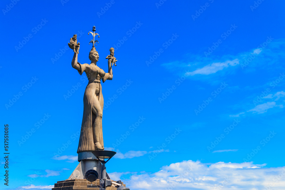 Fototapeta premium The Imperia statue at the Lake Constance harbour of Konstanz, Germany