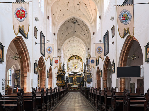 Gdansk, Poland. Interior of Oliwa Cathedral (Archcathedral Basilica of The Holy Trinity, Blessed Virgin Mary and St. Bernard in Gdansk Oliwa). The church was consecrated on August 14, 1594. © Mikhail Markovskiy