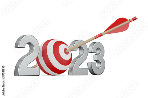 2023 new year on white back...