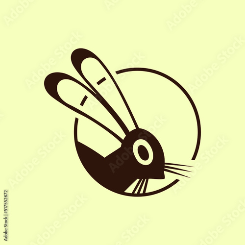 Rabbit circle style logo icon design for the company, wallpaper image, and more
