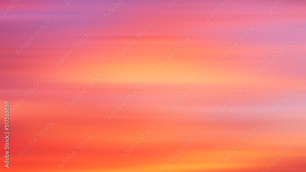 Colorful cloudy sky at sunset. Gradient color. Sky blur texture, abstract nature background motiom blur.