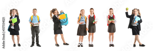 Set of funny little schoolc...