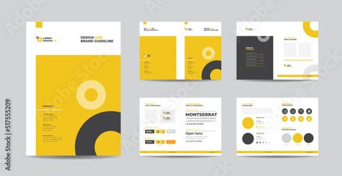 Brand Guideline Design or Company theme and art direction guide or Identity color sheet