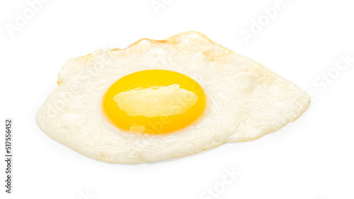 Delicious fried egg isolated on white background