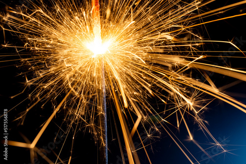 sparkler on black background