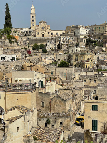 Matera Cityscape displaying unique stone hilltop city