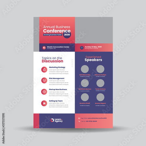 Conference Flyer Design, Digital marketing webinar, corporate Business Meetup Flyer Design