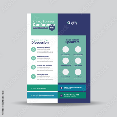 Conference Flyer Design, Digital marketing webinar, corporate Business Meetup Flyer Design